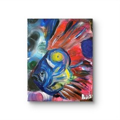 Angel Fish Colorful Neo Expressionist Original Wall Art