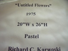 RICHARD C. KARWOSKI: (NYC 1938-1993) „Untitled Flowers“ Pastel Ca 1975 Lovely!