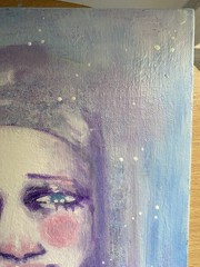 Purple And Blue Jester Fantasy Painting On 11×14 Canvas Board