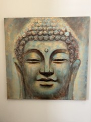 Large Buddha Painting. Textured Painting. Large 40” X40”.