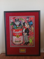 WILL STREET/ original painting 24×30 / Mr monopoly Art brainwash warhol alec pop