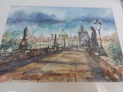 Praque Watercolor Painting By Goroshok Architect Picture 16.5 X 13