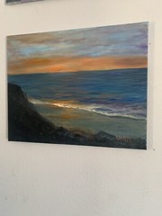 NEW SEASCAPE PAINTING – ORIGINAL OIL ON CANVAS BY GINA VANN 16in x 20in UNFRAMED