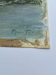 AGNES TAIT ORIGINAL PAINTING TROPICAL ISLAND BEACH SCENE COASTAL LANDSCAPE RARE