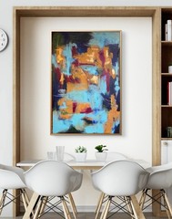 Original art 36×24 Flower Garden Abstract Expressionist Art Painting
