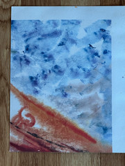 ALICE GUZMAN ORIGINAL WATERCOLOR PAINTING 9″ X 7″ NEW MEXICO ARTIST 1980’S