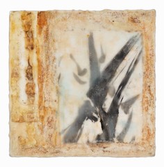 Kathy Blankley Roman Encaustic Painting Mixed Media Ceramic Tile Abstract Art