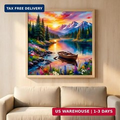 Diamond Painting Kits for Adults, Sunset 5D DIY Diamond Art Kits Full Drill