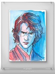 Original Anakin Skywalker 1 Painting By Alannah Dyer- Acrylic 9×12 in Star Wars