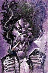 Jimi Hendrix – Original painting – Joan Vizcarra – Hand Signed