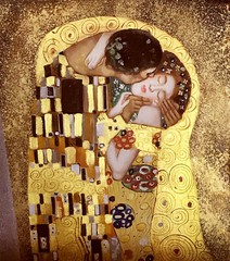 THE KISS Klimt Oil Painting 24×36 Framed Gold Accented Canvas **SALE
