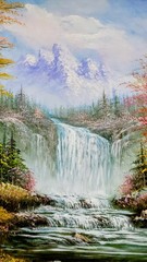 Autumn Scene Oil Painting Signed by K. Wallis