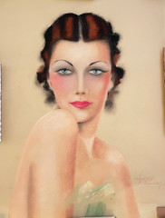 1930s ORIGINAL ILLUSTRATION ART FOR PERFUME AD 17″ X 21″ SIGNED HARRY K BAILEY