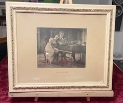 FRAMED SONGS WITHOUT WORDS PRINT BY R. Poetzelberger 23.5X19.5 IN 1930s FRAME