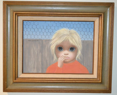 MARGARET KEANE – ORIGINAL OIL PAINTING – 1972 – IN ORIGINAL FRAME