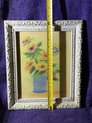 C. Conley Signed Framed Floral Still Life Vase Painting, 14 x 11 in