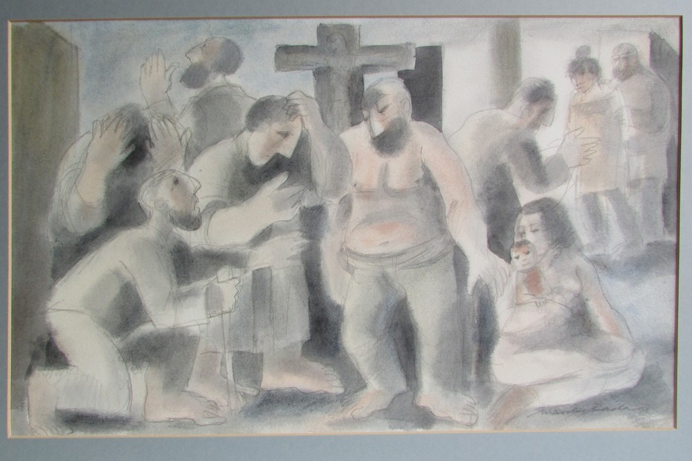 Miroslav Rada Czech artist style of Picasso or Braque mid-century modernist