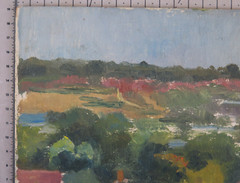 Old Sketch Painting oil painting landscape Painter French Leon Nancey NZ4