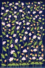 Lotus Pond Pichwai Painting Traditional Indian Pichwai Painting, Home decor Art
