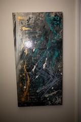 18″ x 36″ Gallery Depth 1-1/2″ Abstract Painting Stretched Canvas