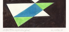 Great JOSEF MATHIS Original Hand Signed Painting „Triangle Formation“ Framed COA
