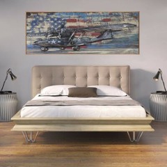 High quality Item 2018 primitive home decor art metal eco friendly oil art paint