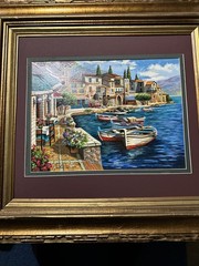 Anatoly Metlan-„Bay Cape Il“ Colorful Serigraph Signed, Framed # 98/550