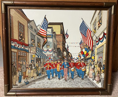 H. Hargrove SIGNED Impression Painting On Canvas THE GLORIOUS FOURTH #208/750
