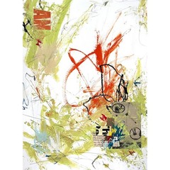 Original Abstract Modern Art Painting on Paper „Pallium“ #7 Signed