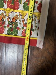 Vintage Indian Phad Style Scroll Painting Textile Wall Hanging Art 16.5″ x 41.5″