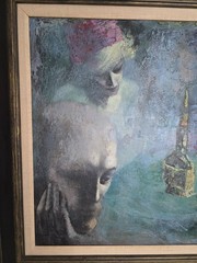VTG Original Signed Irv Docktor Complex Abstract Textured Framed Canvas Painting