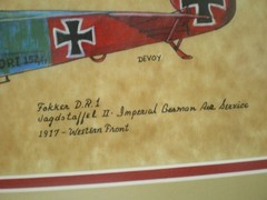 WWI Fokker DR.I Triplane 1917 Western Front Imperial German Air Service Original