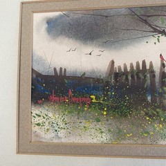 RARE Wayne Cooper Watercolor Original Signed Vintage Art Painting Matted OOAK