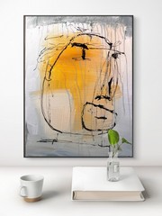 Original Abstract Expressionism 12×16 Person Living Room Signed Fine Art 383