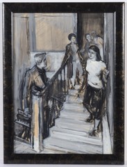 Irina Soboleva (b.1920) „Female Students“, Drawing, 1945