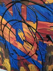 Abstract Painting on Canvas signed One of Kind Wall Decor Original Art