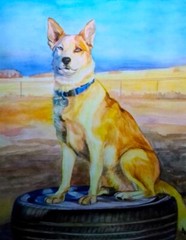 Custom Pet Portrait from Photo 12×16″ Realistic Watercolor Personalised Painting
