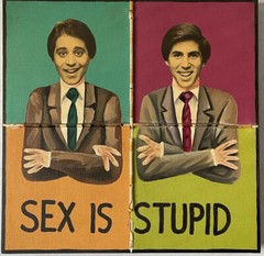 RARE BOB & BOB ANTIQUE MODERN MIXED MEDIA OIL PAINTING OLD VINTAGE POP ART