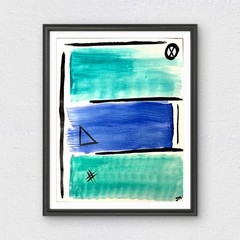 RiverRunArt Original Abstract Acrylic 11×14 Still Life Paper Home Decor Painting