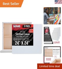 Artist-Ready 24×24 Canvas Set – Ideal for Acrylic, Oil & Pouring Paint