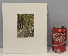 Watercolor Artist Proof „Road“ Signed by Artist on Art Card Stock 3-18″ x 4-1/8″