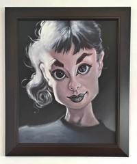 Audrey Hepburn Original Painting by Paul Alexander 16″ x 20″ Acrylic