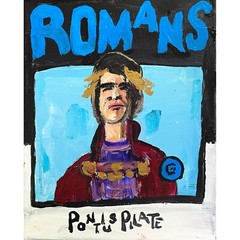 Pontius Pilate Original Acrylic on Canvas 8×10 by Sergio Santos @ElSantosWorld