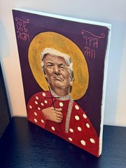 Original Oil Painting Donald Trump Political Pop Art Canvas Hand Painted 16*12