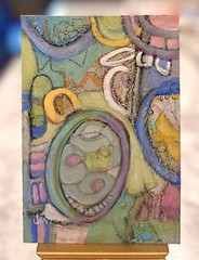 THROW BACK III Original Abstract SHAPES Painting Judie Mulkey Signed