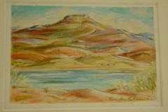 Erica Collins Framed Original Pastel Painting New Mexico Mesa-Pedernal +Bonus!