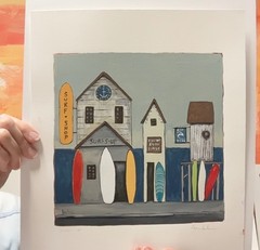 Original art 8×8 Hand Painted on Water color paper 10×12 in -fran hahn