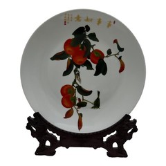 Plate 10″ Porcelain Decorative Painting Handmade with Stand 1 Piece Available i