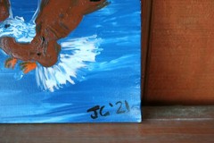 EAGLE AMERICANA Jr CHARLIE FAST PATRIOTIC FREEDOM POP ART OUTSIDER FOLK PAINTING