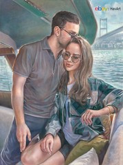 Custom Portrait From Photo Real Oil Painting On Canvas Hand Painted Family Gift